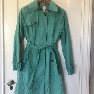 Lauren Conrad Trench Coat in Robins-egg blue